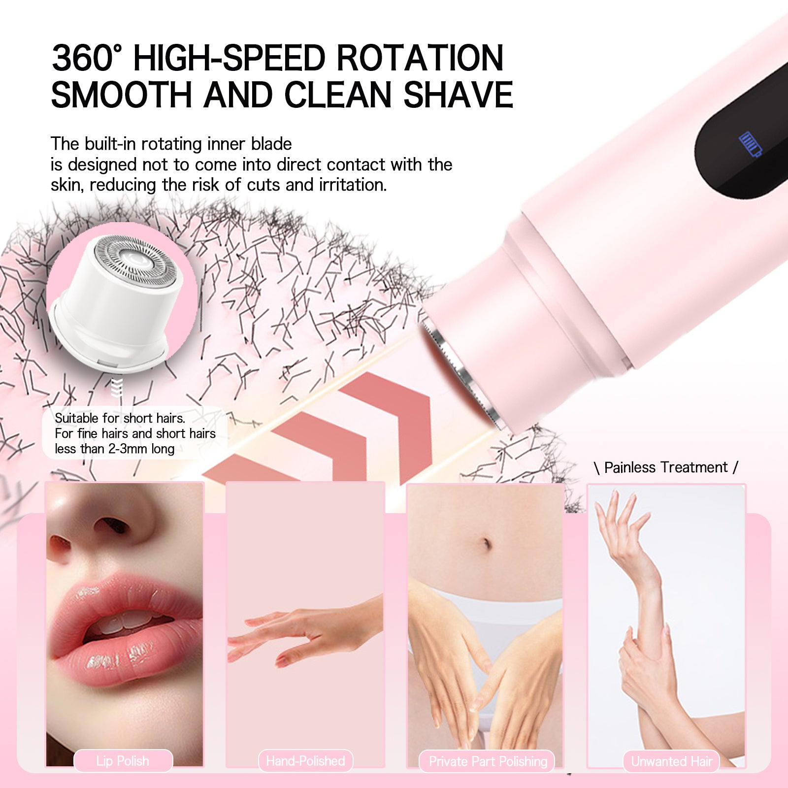 2-in-1 Waterproof Shaver for Women – Dual Head Bikini Trimmer for Body, Legs, Underarm & More