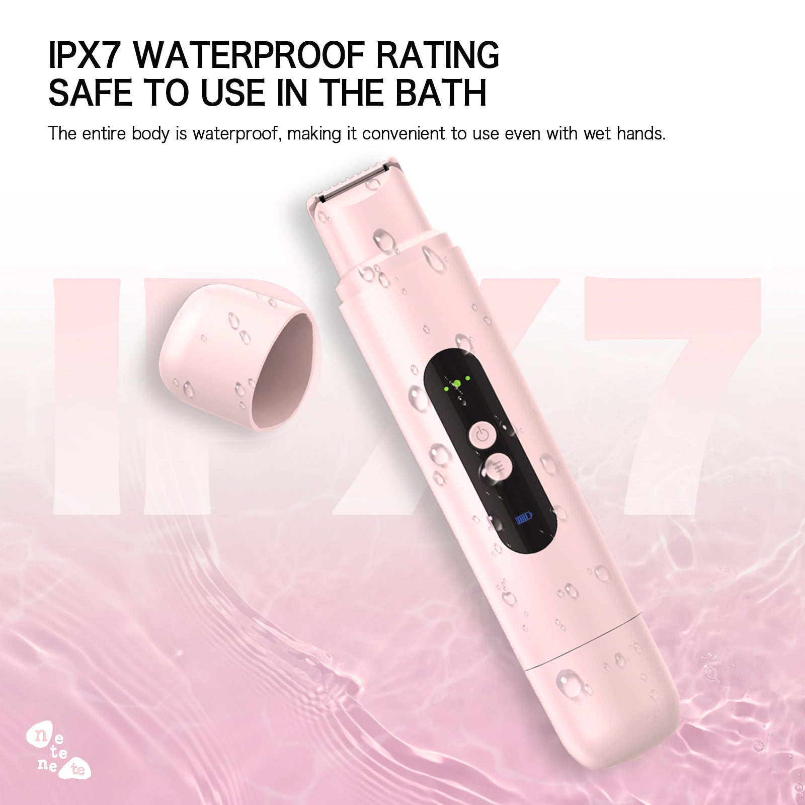 2-in-1 Waterproof Shaver for Women – Dual Head Bikini Trimmer for Body, Legs, Underarm & More