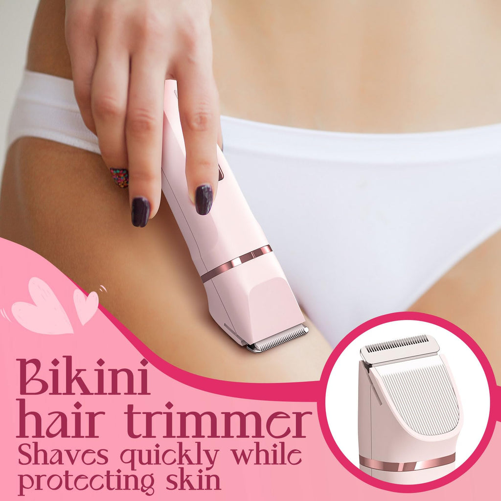 Bikini Trimmer for Women - Painless Electric Razors for Silk Skin,Cordless Body Shaver for Trip,Replaceable Lady Facial Razor, IPX7 Waterproof&Easy Cleaning, Stocking Stuffers Christmas Gifts