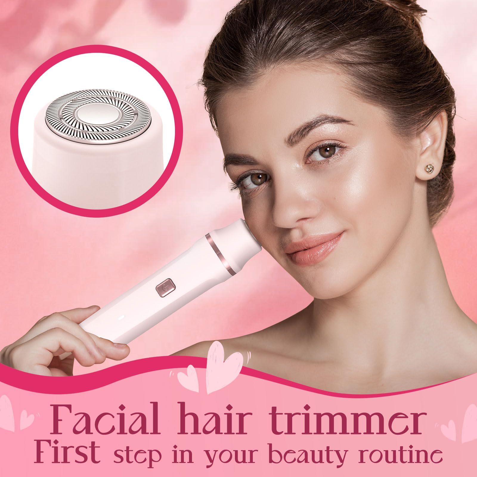 Bikini Trimmer for Women - Painless Electric Razors for Silk Skin,Cordless Body Shaver for Trip,Replaceable Lady Facial Razor, IPX7 Waterproof&Easy Cleaning, Stocking Stuffers Christmas Gifts